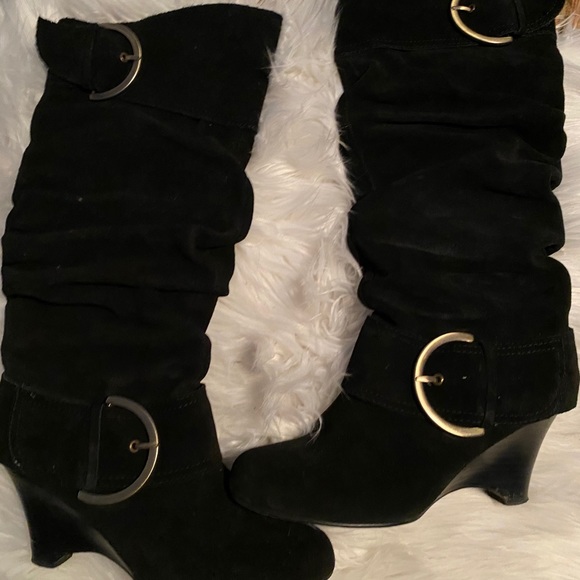 Naughty Monkey black wedge boots - Picture 2 of 6